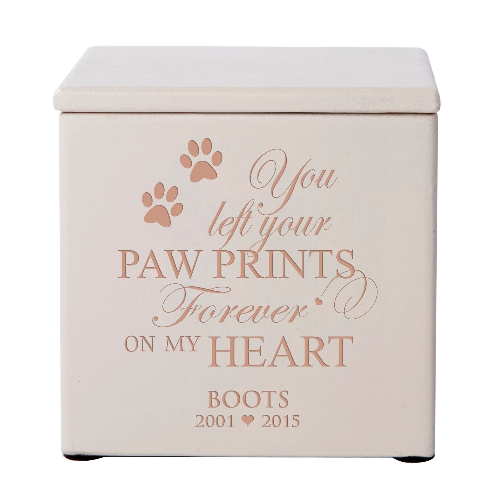 Custom Engraved Funeral Wooden Pet Urns for Dog