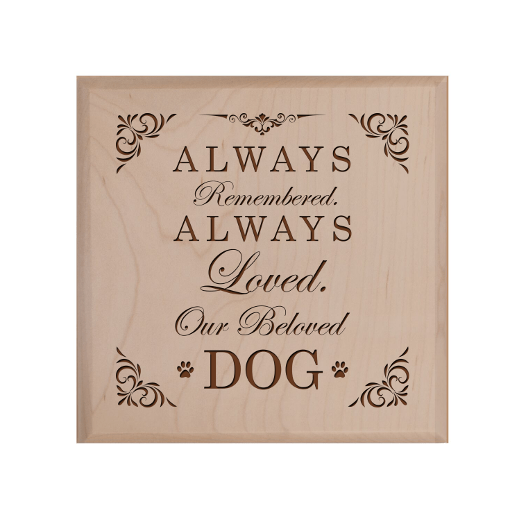 Pet Memorial Keepsake Urn Box for Dog - Always Remembered, Always Loved - LifeSong Milestones
