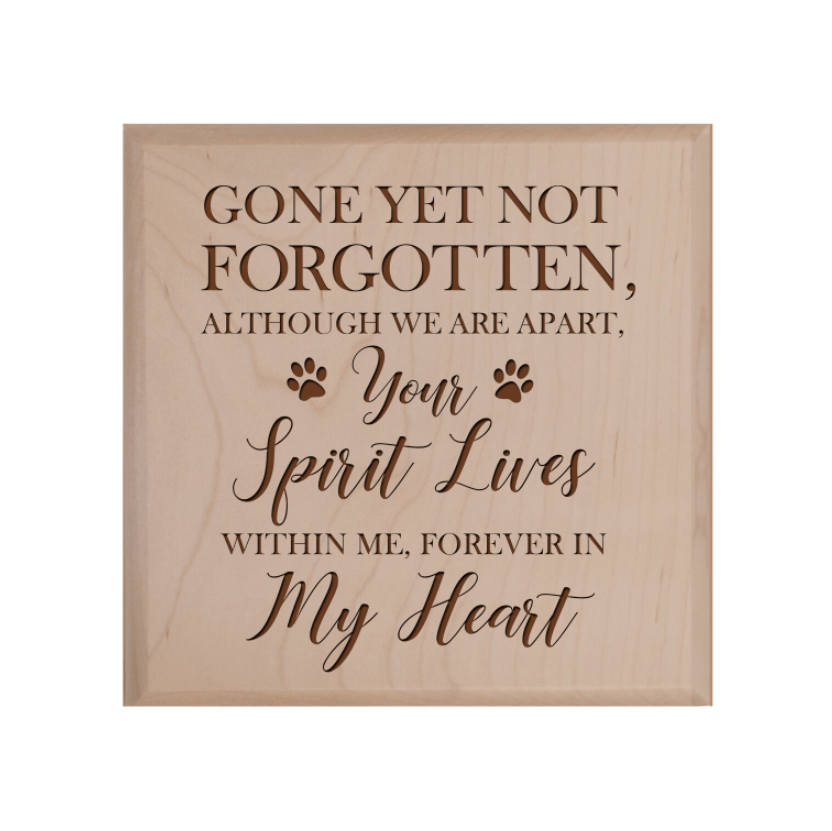 Pet Memorial Keepsake Urn Box for Dog or Cat - Gone Yet Not Forgotten - LifeSong Milestones