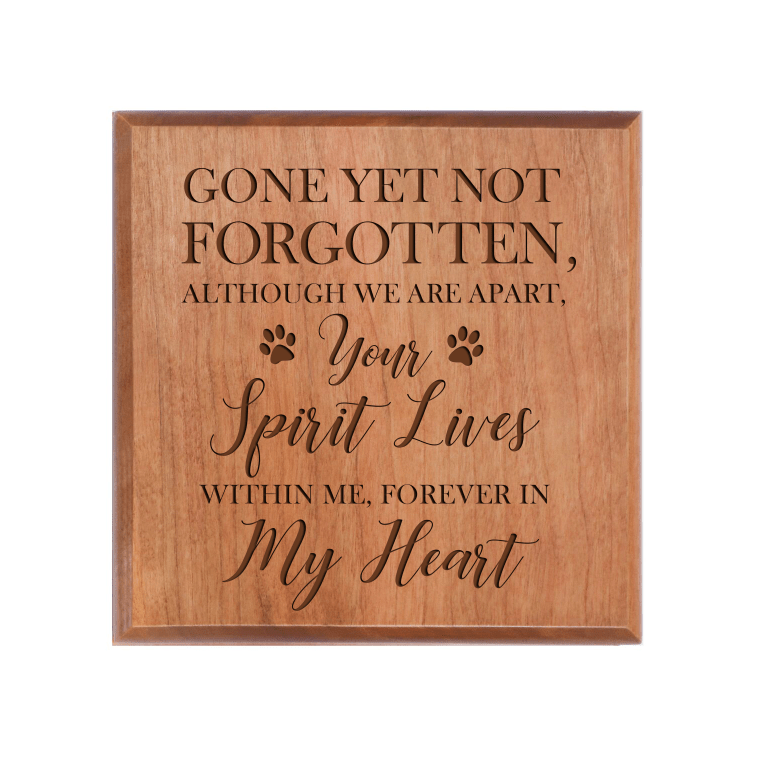 Pet Memorial Keepsake Urn Box for Dog or Cat - Gone Yet Not Forgotten - LifeSong Milestones
