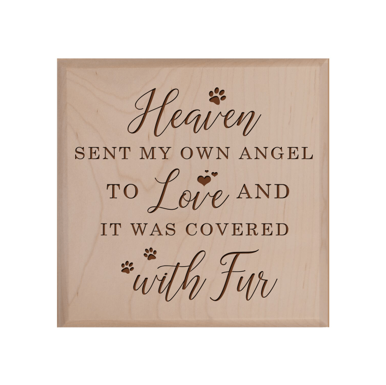 Pet Memorial Keepsake Urn Box for Dog or Cat - Heaven Sent My Own Angel - LifeSong Milestones