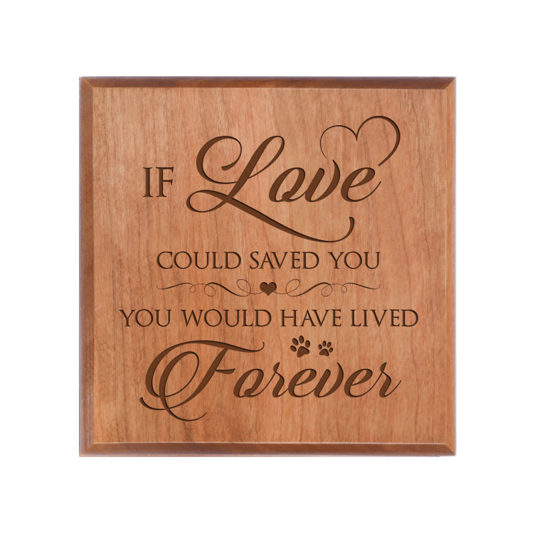 Pet Memorial Keepsake Urn Box for Dog or Cat - If Love Could Have Saved You - LifeSong Milestones