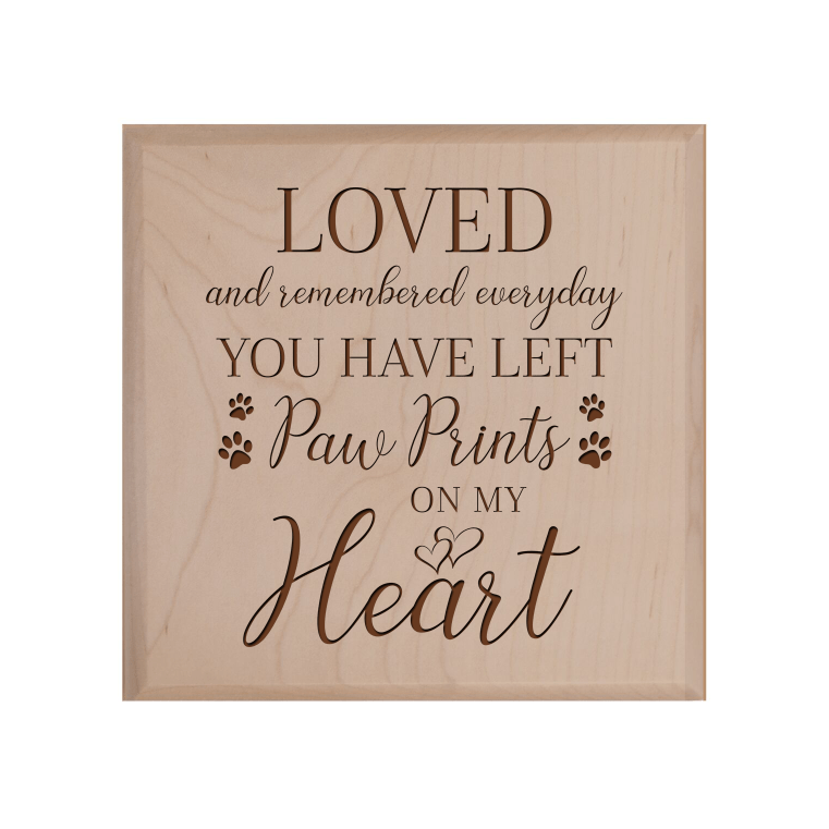 Pet Memorial Keepsake Urn Box for Dog or Cat - Loved and Remembered - LifeSong Milestones