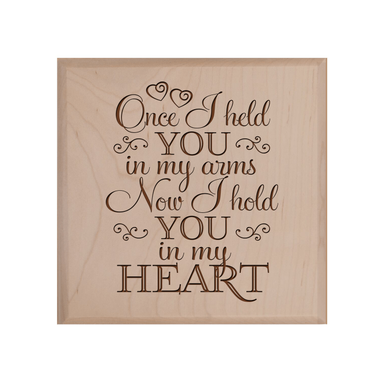 Pet Memorial Keepsake Urn Box for Dog or Cat - Once I Held You In My Arms - LifeSong Milestones