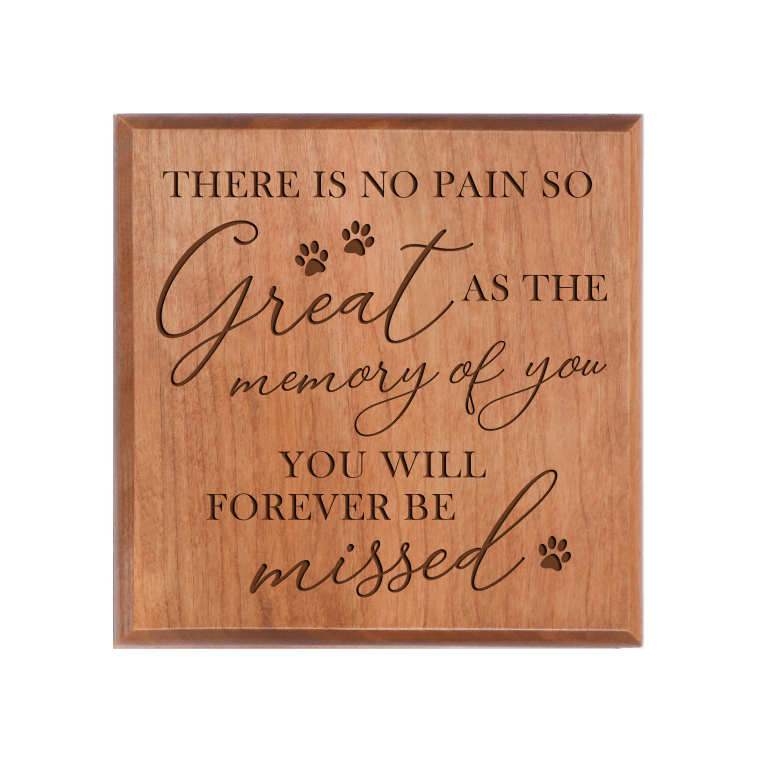Pet Memorial Keepsake Urn Box for Dog or Cat - There Is No Pain So Great - LifeSong Milestones