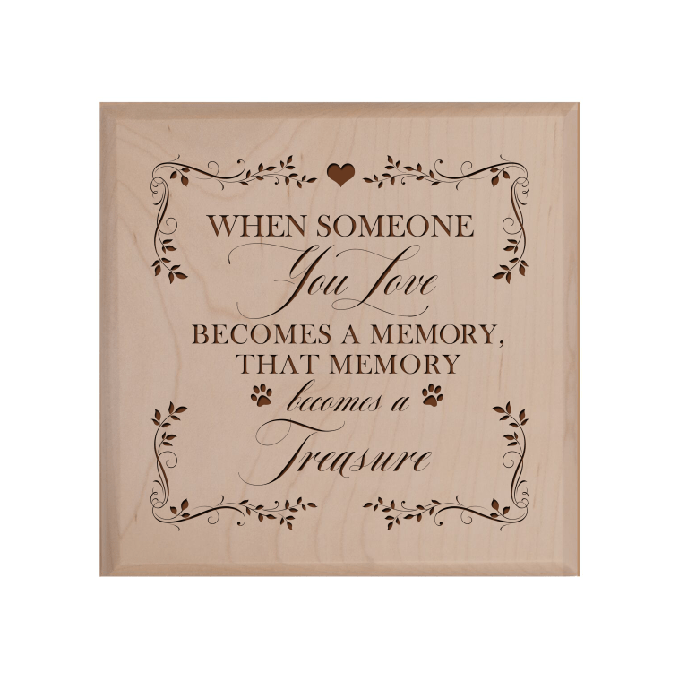 Pet Memorial Keepsake Urn Box for Dog or Cat - When Someone You Love Becomes A Memory - LifeSong Milestones