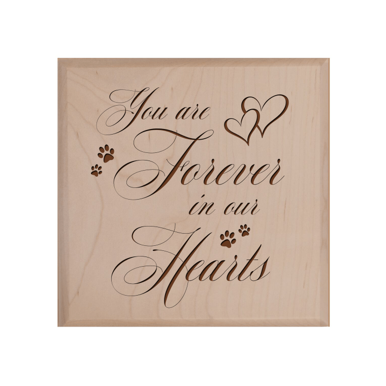 Pet Memorial Keepsake Urn Box for Dog or Cat - You Are Forever In Our Hearts - LifeSong Milestones