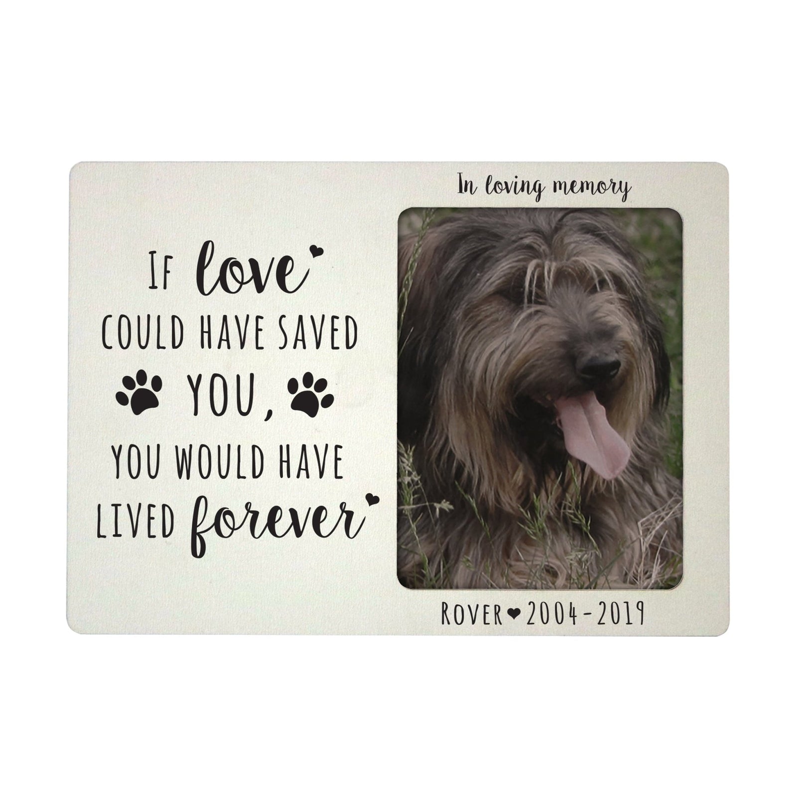 Pet Memorial Magnet Picture Frame - If Love Could Have Saved You - LifeSong Milestones