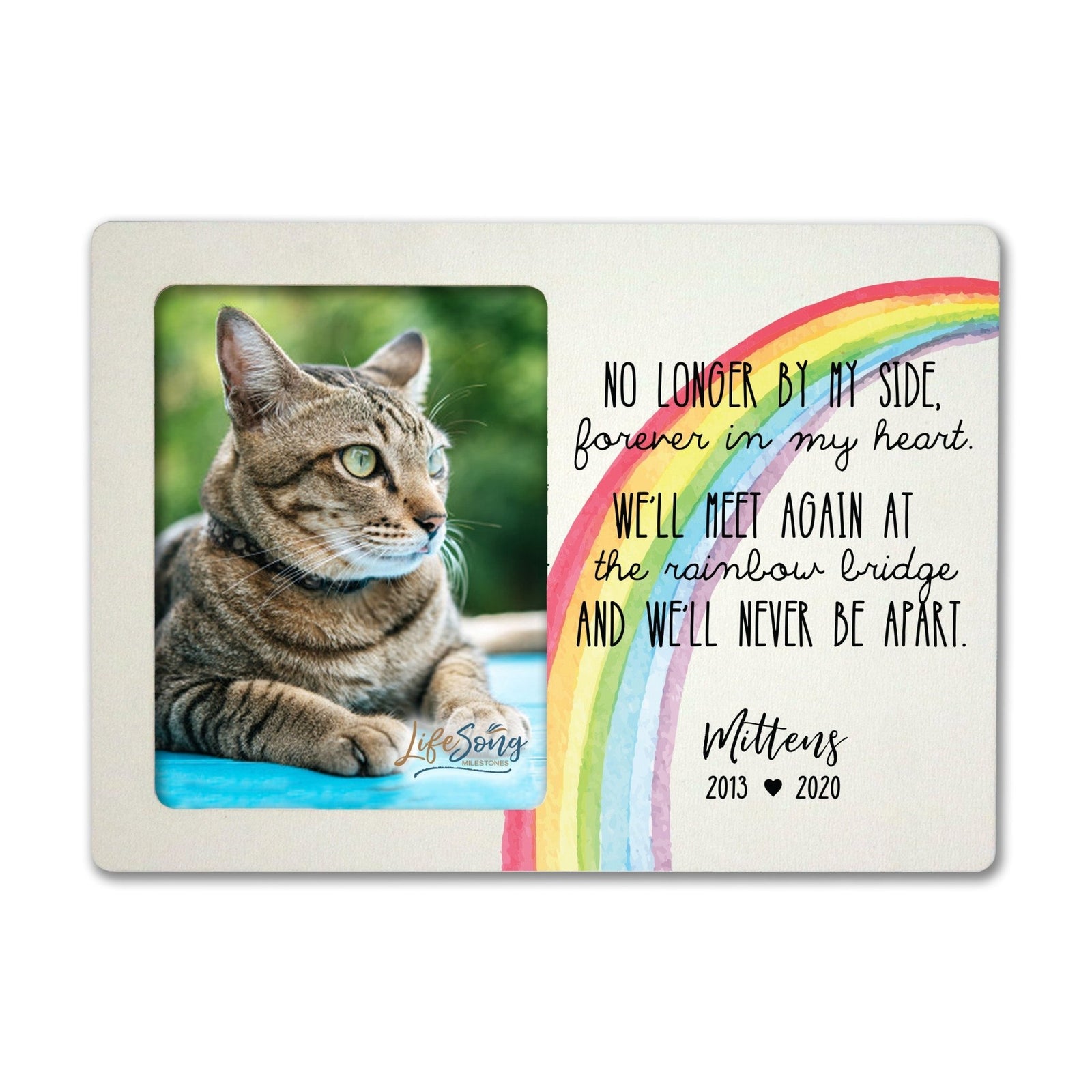 Pet Memorial Magnet Picture Frame - The Rainbow Bridge - LifeSong Milestones