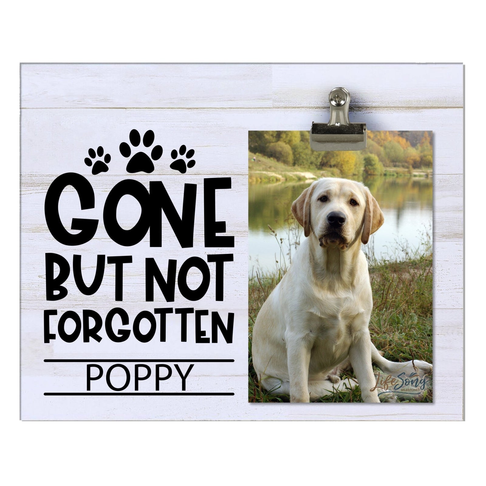 Pet Memorial Photo Clip Board - Gone But Not Forgotten - LifeSong Milestones