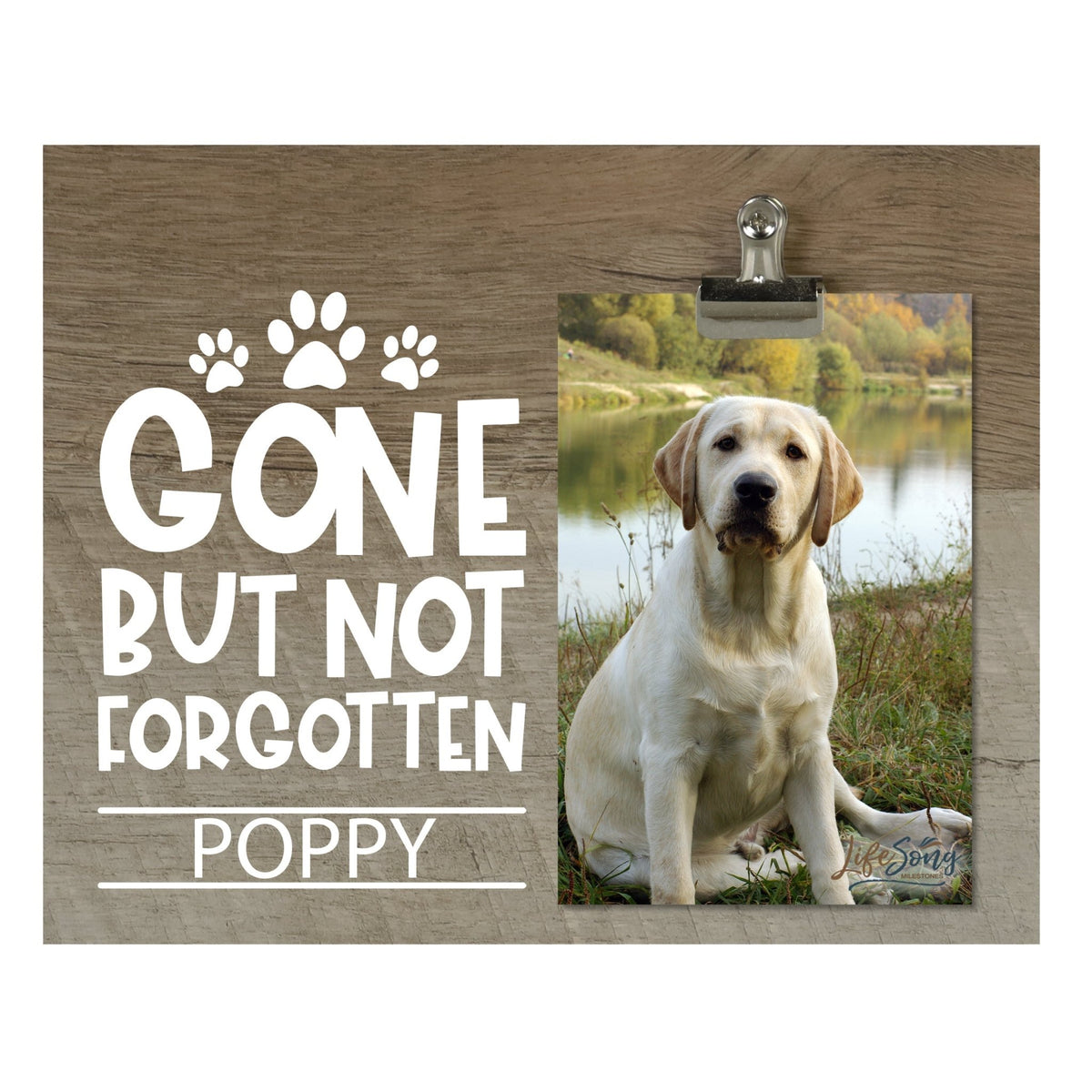 Pet Memorial Photo Clip Board - Gone But Not Forgotten - LifeSong Milestones