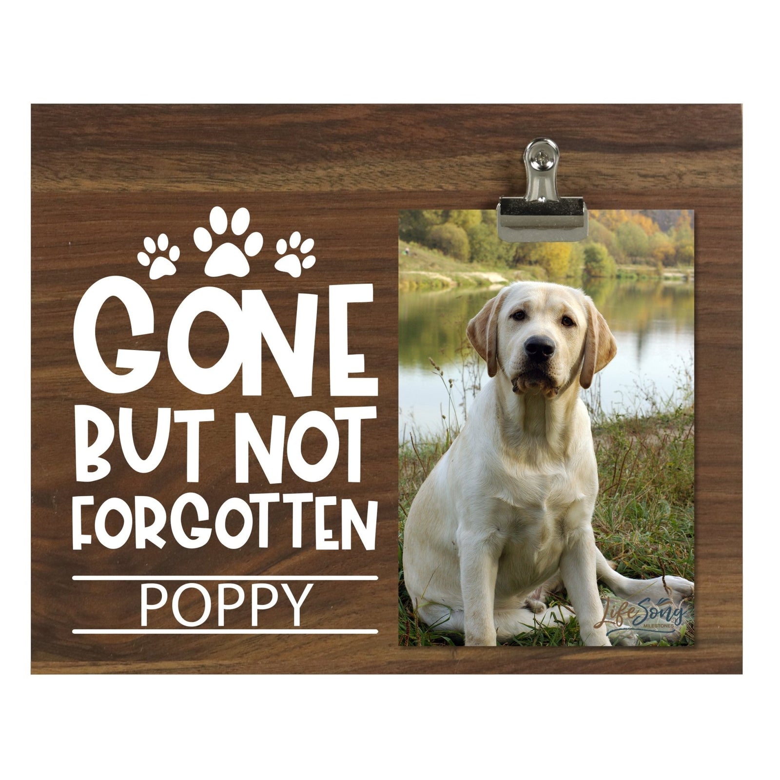 Pet Memorial Photo Clip Board - Gone But Not Forgotten - LifeSong Milestones