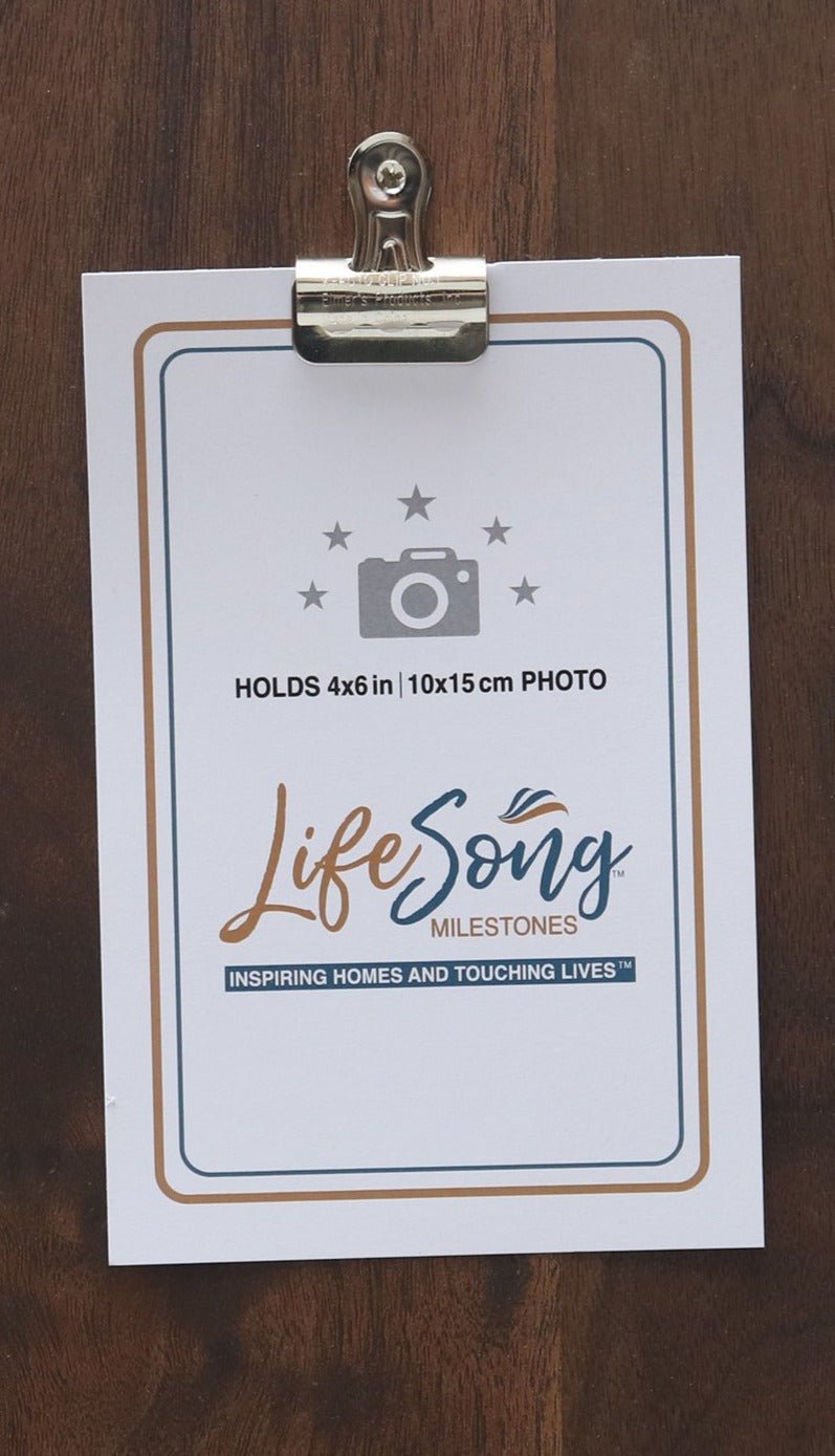 Pet Memorial Photo Clip Board - No Longer By Our Sides - LifeSong Milestones