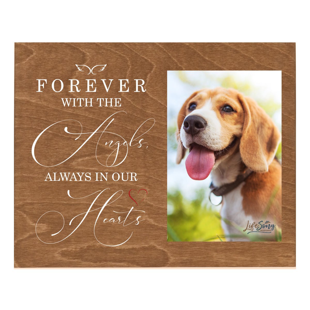 Pet Memorial Photo Wall Plaque Décor - Forever With The Angels - LifeSong Milestones