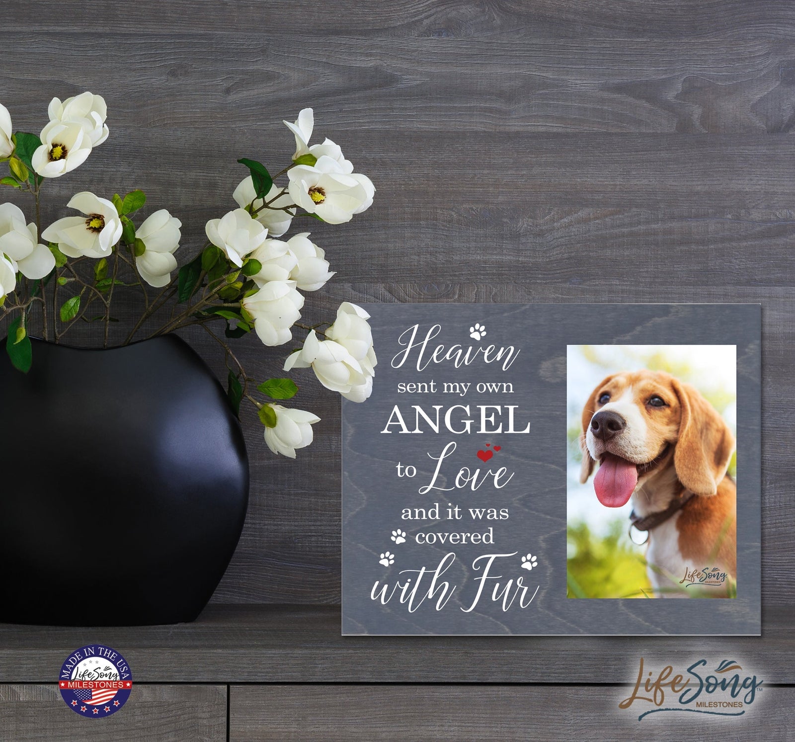 Pet Memorial Photo Wall Plaque Décor - Heaven Sent My Own Angel - LifeSong Milestones