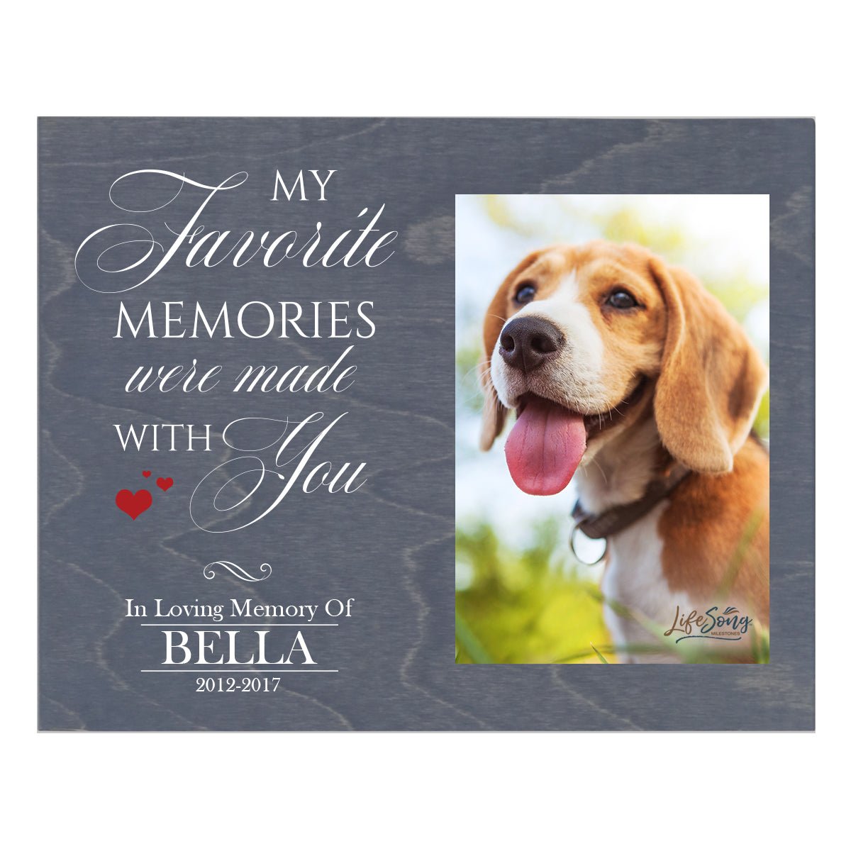 Pet Memorial Photo Wall Plaque Décor - My Favorite Memories - LifeSong Milestones