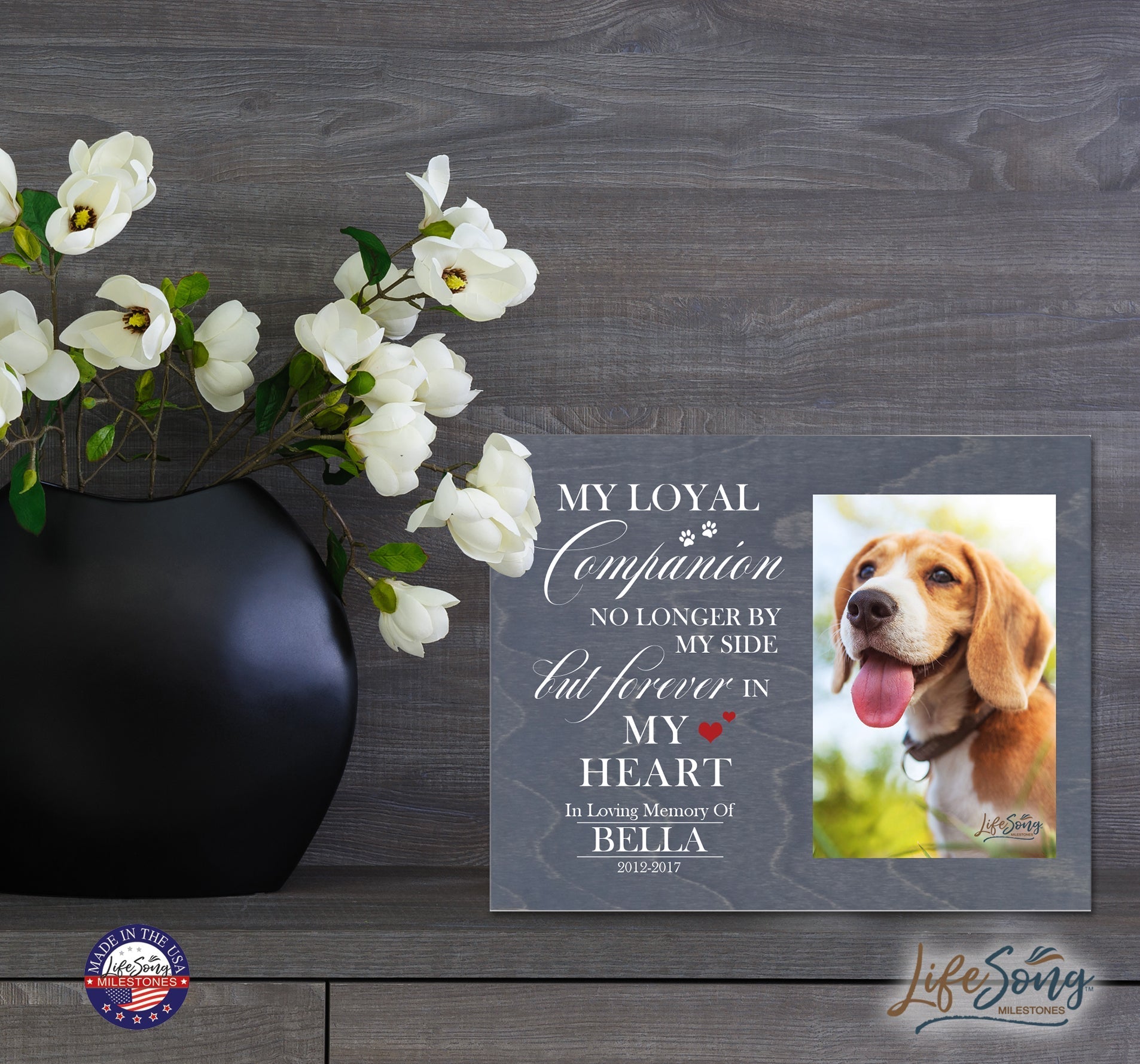 Pet Memorial Photo Wall Plaque Décor - My Loyal Companion - LifeSong Milestones