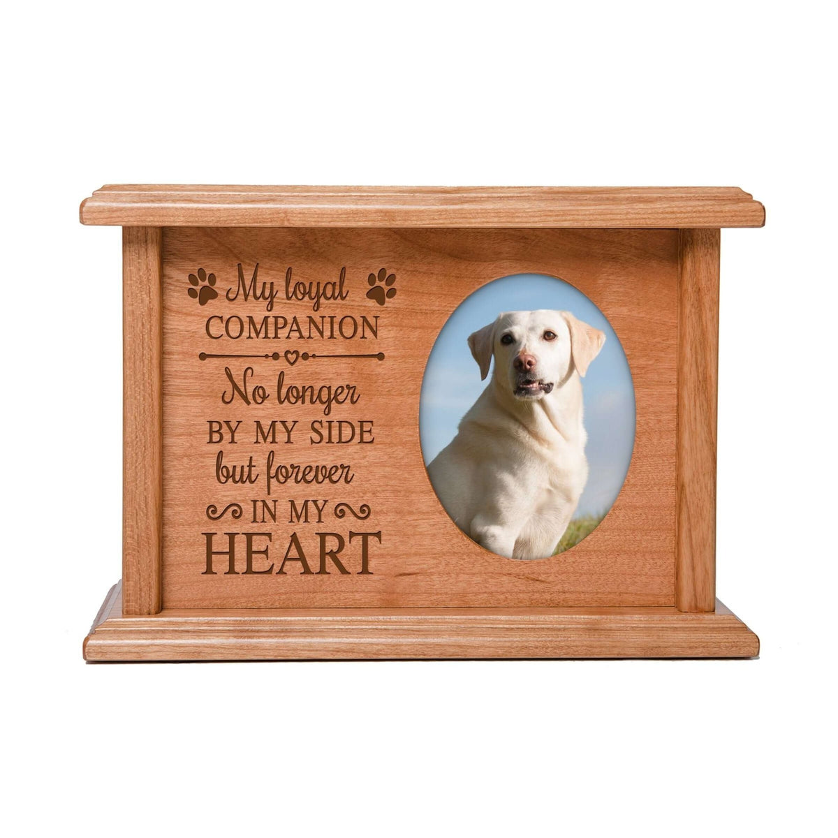 Pet Memorial Picture Cremation Urn Box for Dog or Cat - My Loyal Companion - LifeSong Milestones