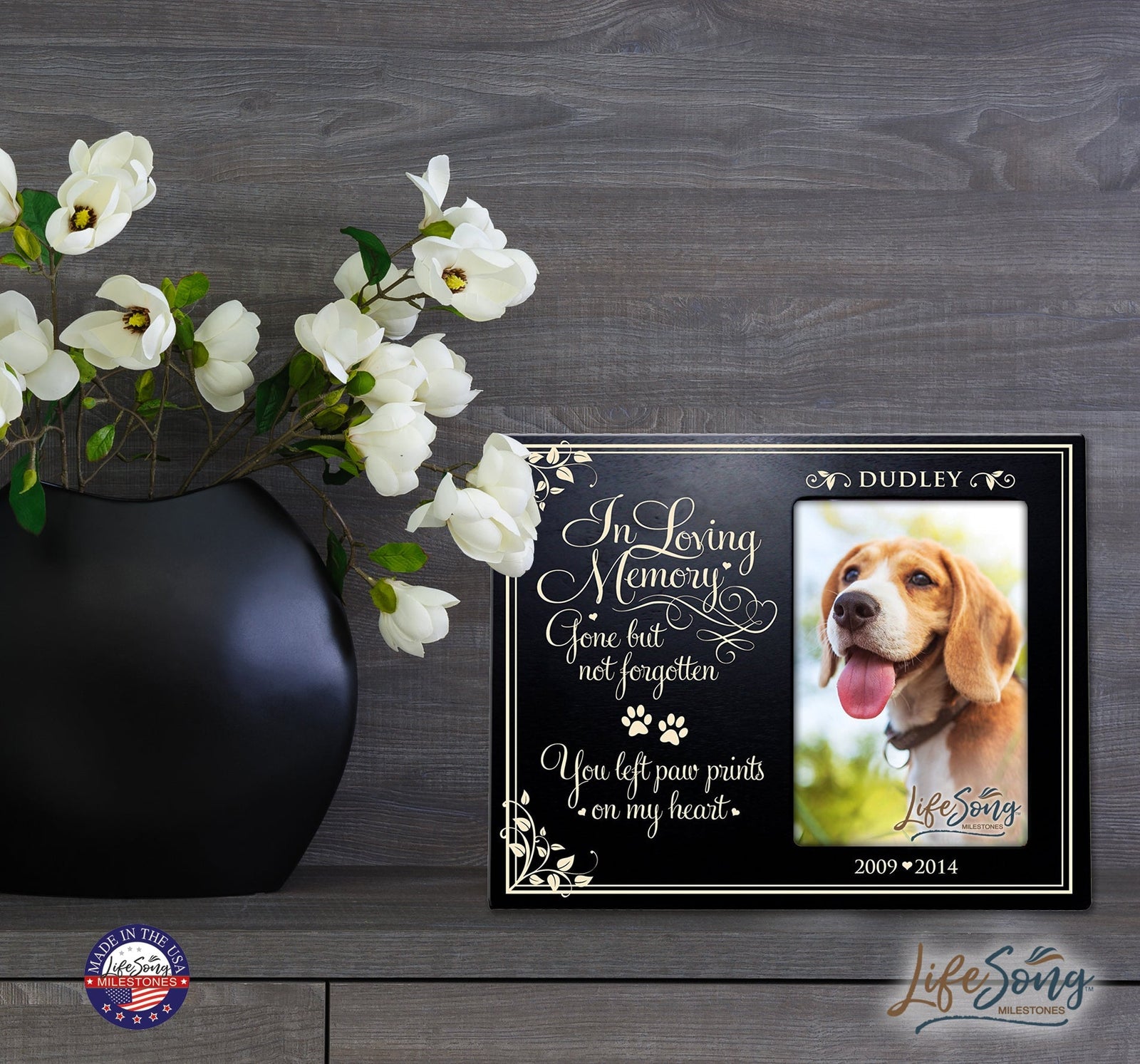 Pet Memorial Picture Frame - Gone But Not Forgotten - LifeSong Milestones