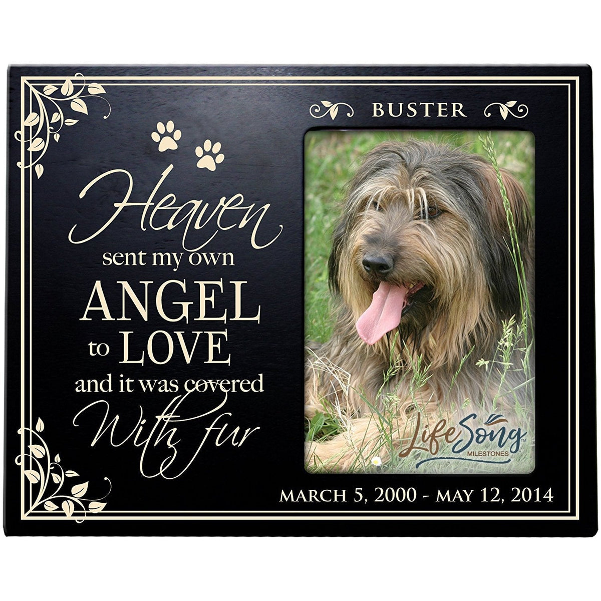 Pet Memorial Picture Frame - Heaven Sent My Own Angel - LifeSong Milestones