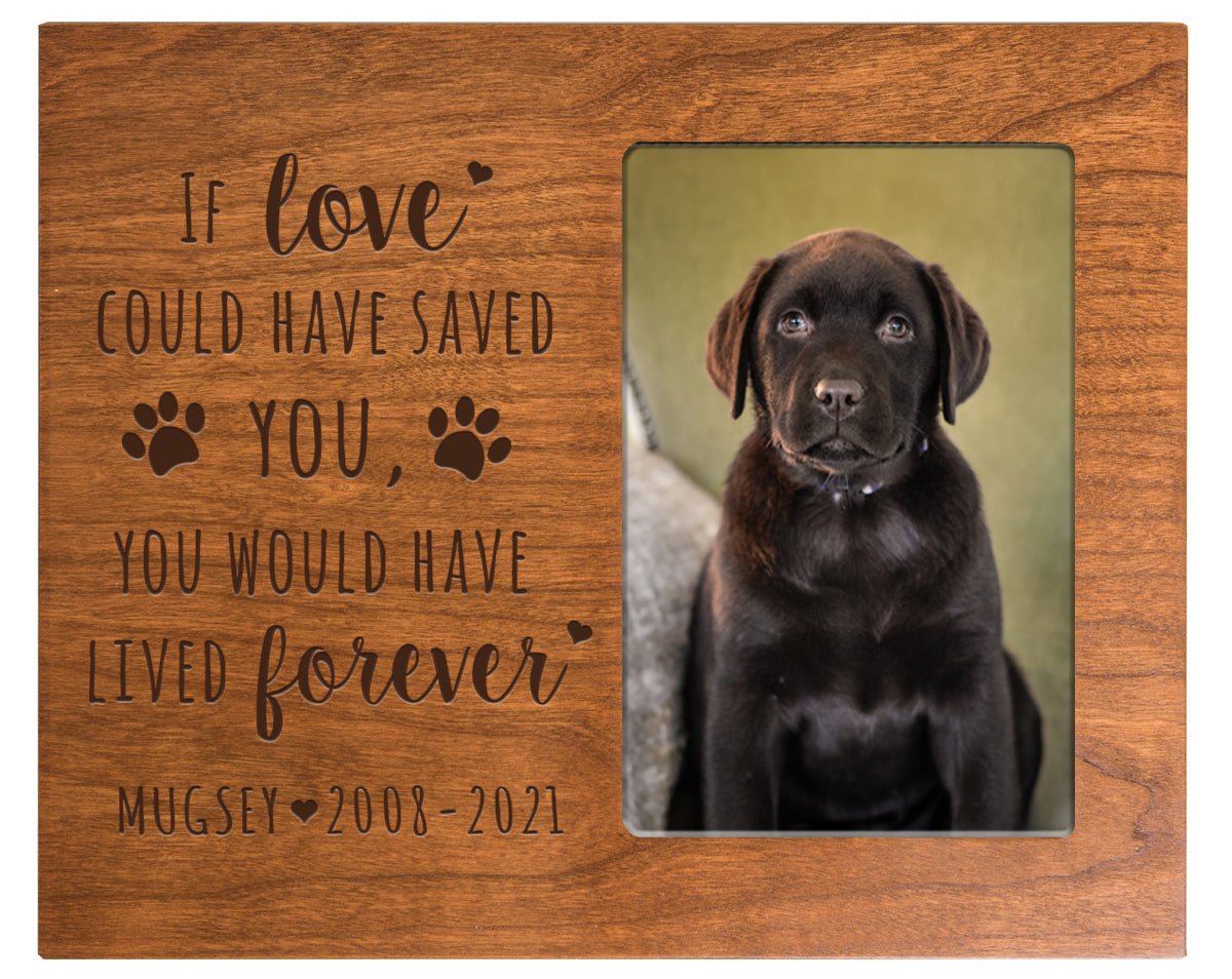 Pet Memorial Picture Frame - If Love Could Have Saved You - LifeSong Milestones