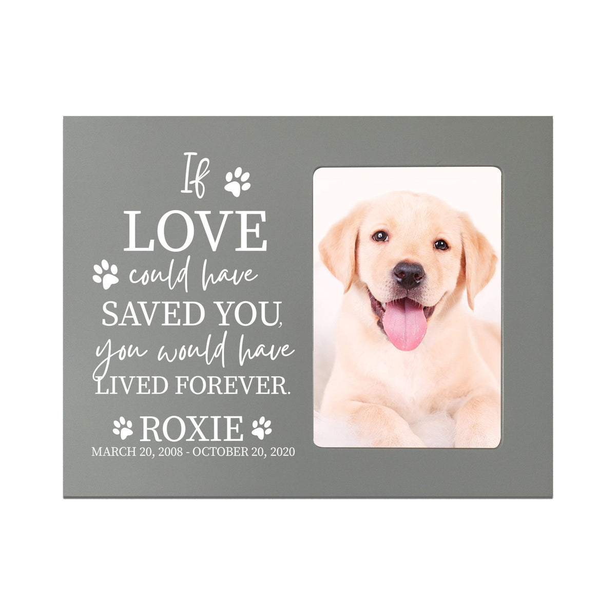 Pet Memorial Picture Frame - If Love Could Have Saved You - LifeSong Milestones