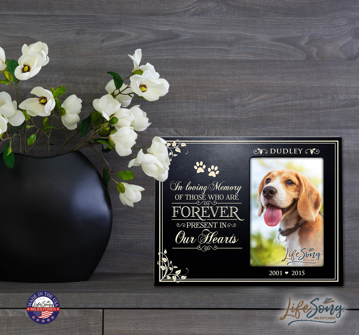 Pet Memorial Picture Frame - In Loving Memory - LifeSong Milestones