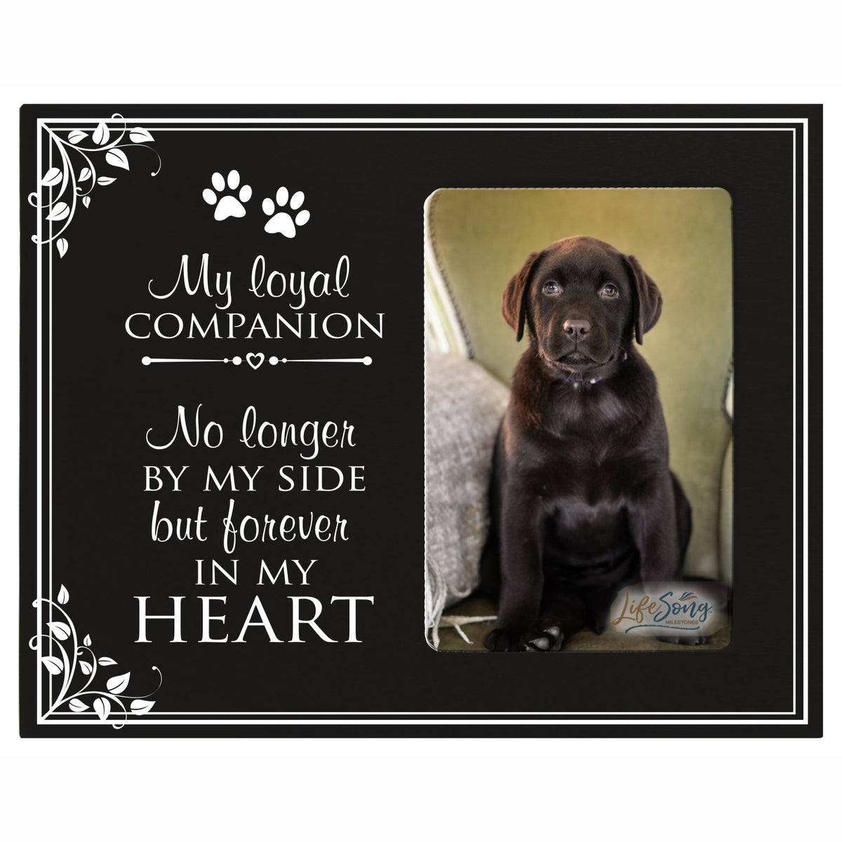 Pet Memorial Picture Frame - My Loyal Companion - LifeSong Milestones