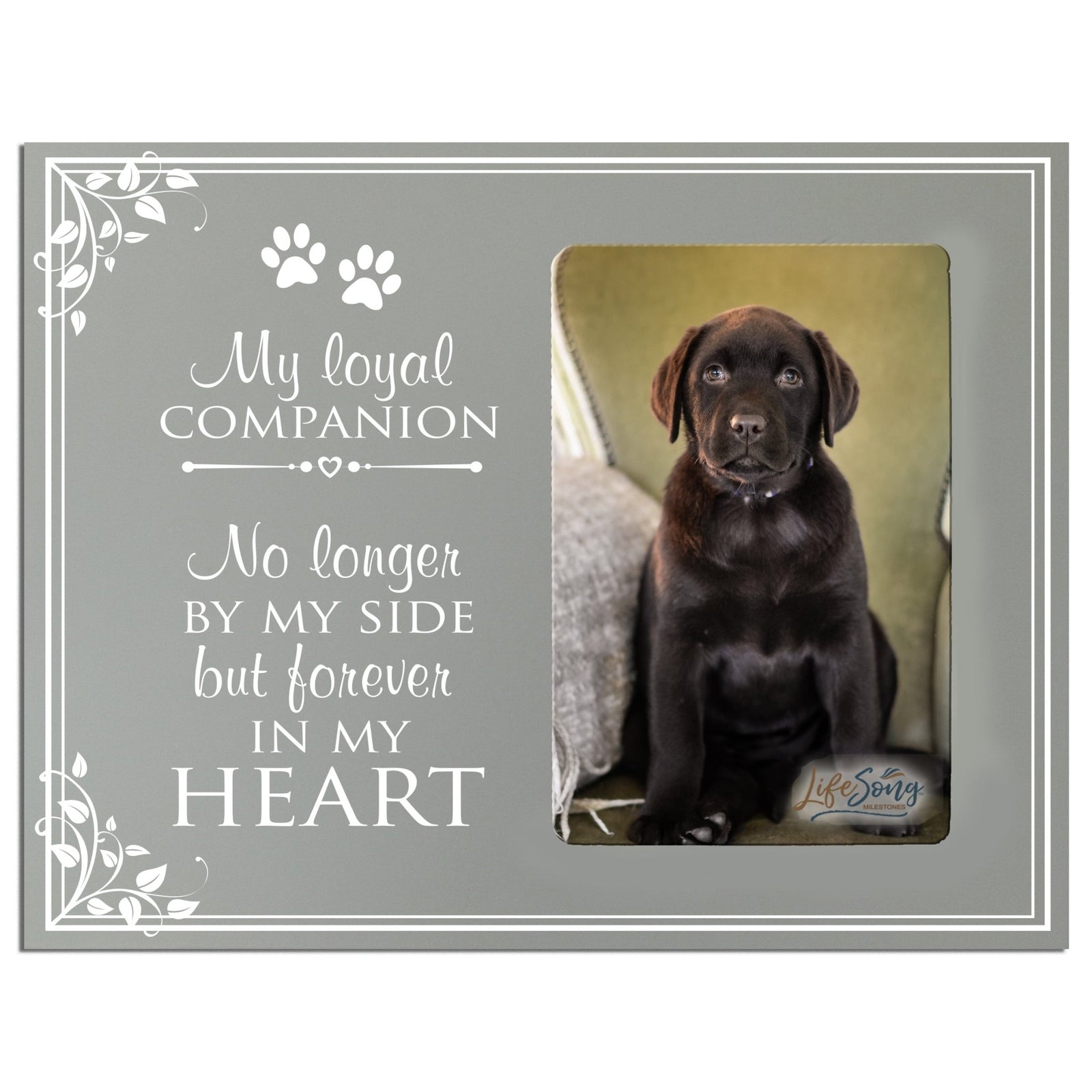 Pet Memorial Picture Frame - My Loyal Companion - LifeSong Milestones
