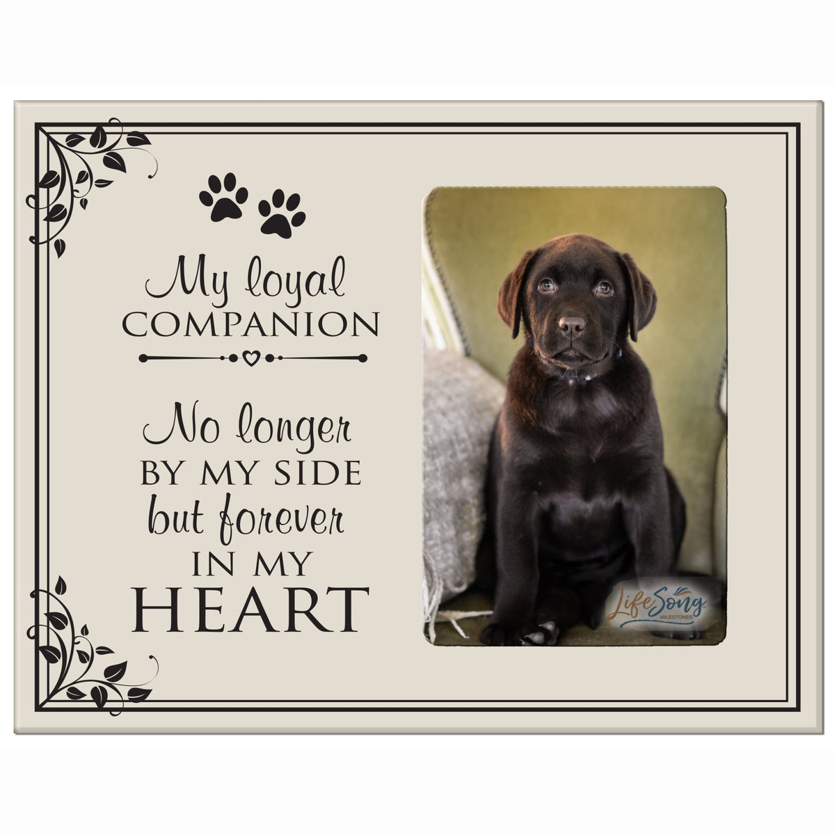 Pet Memorial Picture Frame - My Loyal Companion - LifeSong Milestones