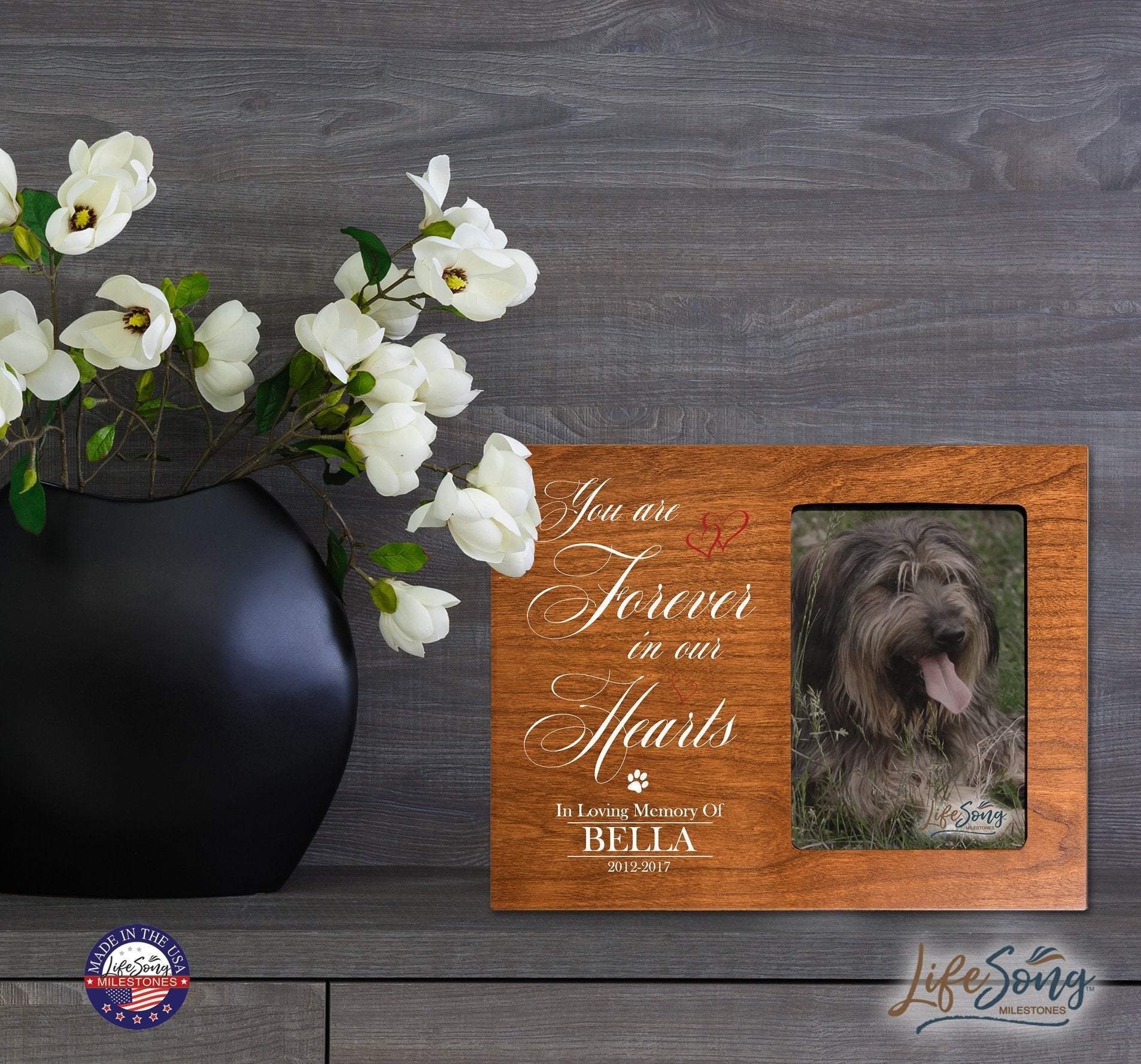 Pet Memorial Picture Frame - You Are Forever In Our Hearts - LifeSong Milestones