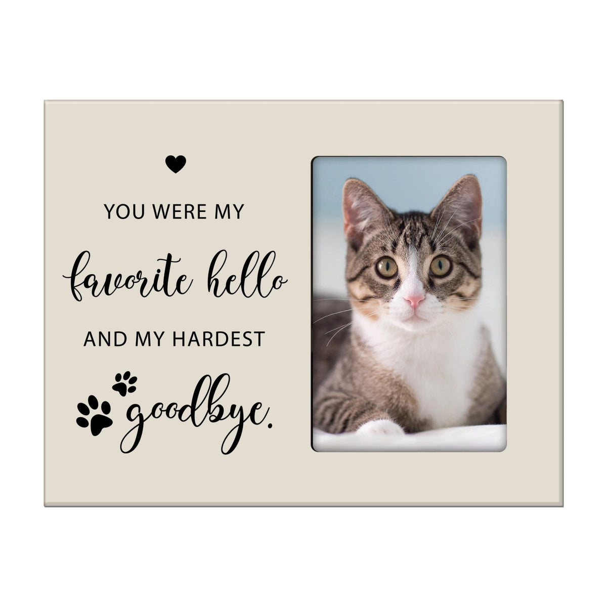 Pet Memorial Picture Frame - You Were My Favorite Hello - LifeSong Milestones
