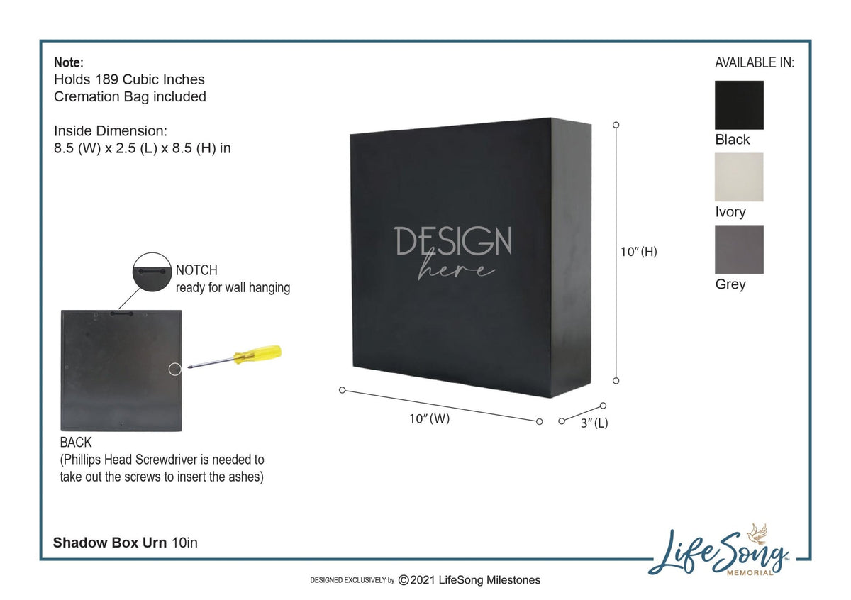 Modern Pet Urn Shadow Box – Wooden Bereavement Keepsake for Ashes - A Heart of Gold