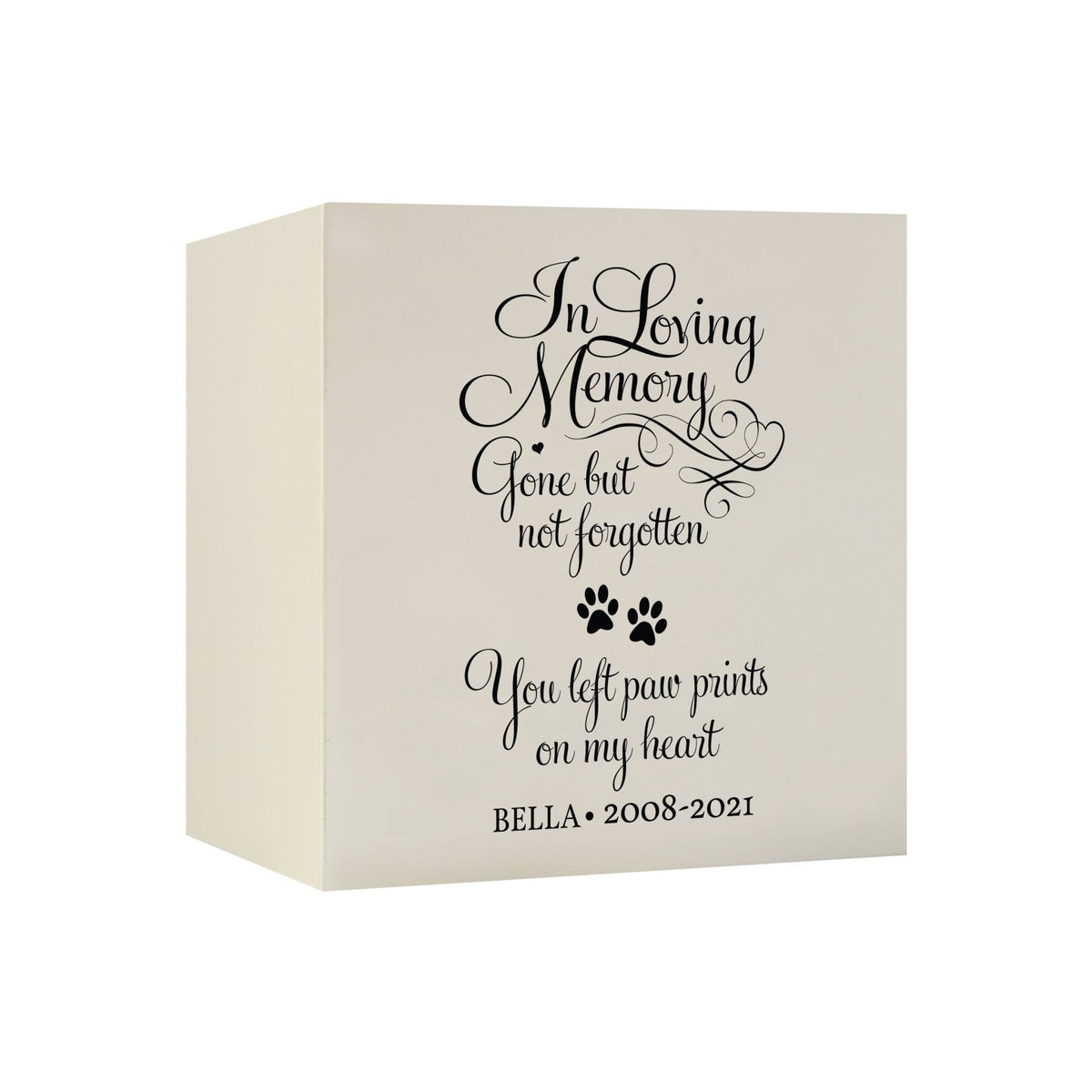 Pet Memorial Shadow Box Cremation Urn for Dog or Cat - In Loving Memory - LifeSong Milestones