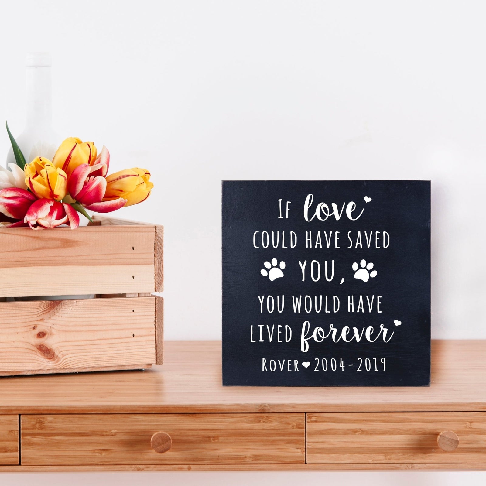 Pet Memorial Shadow Box Décor - If Love Could Have Saved You - LifeSong Milestones