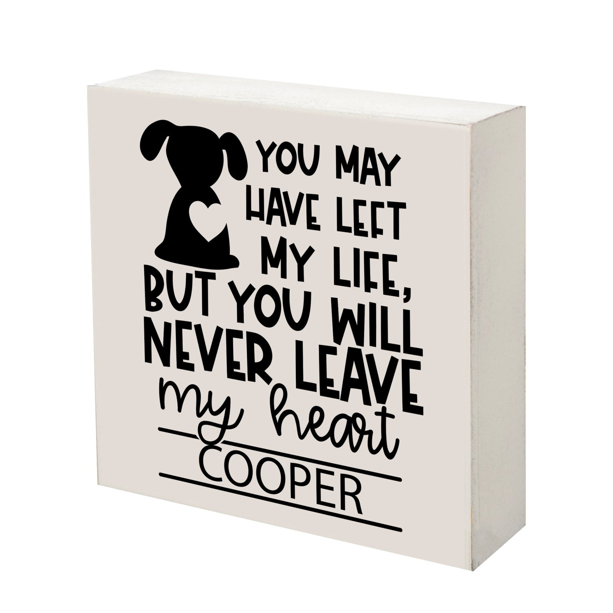 Pet Memorial Shadow Box Décor - You May Have Left My Life (Dog) - LifeSong Milestones