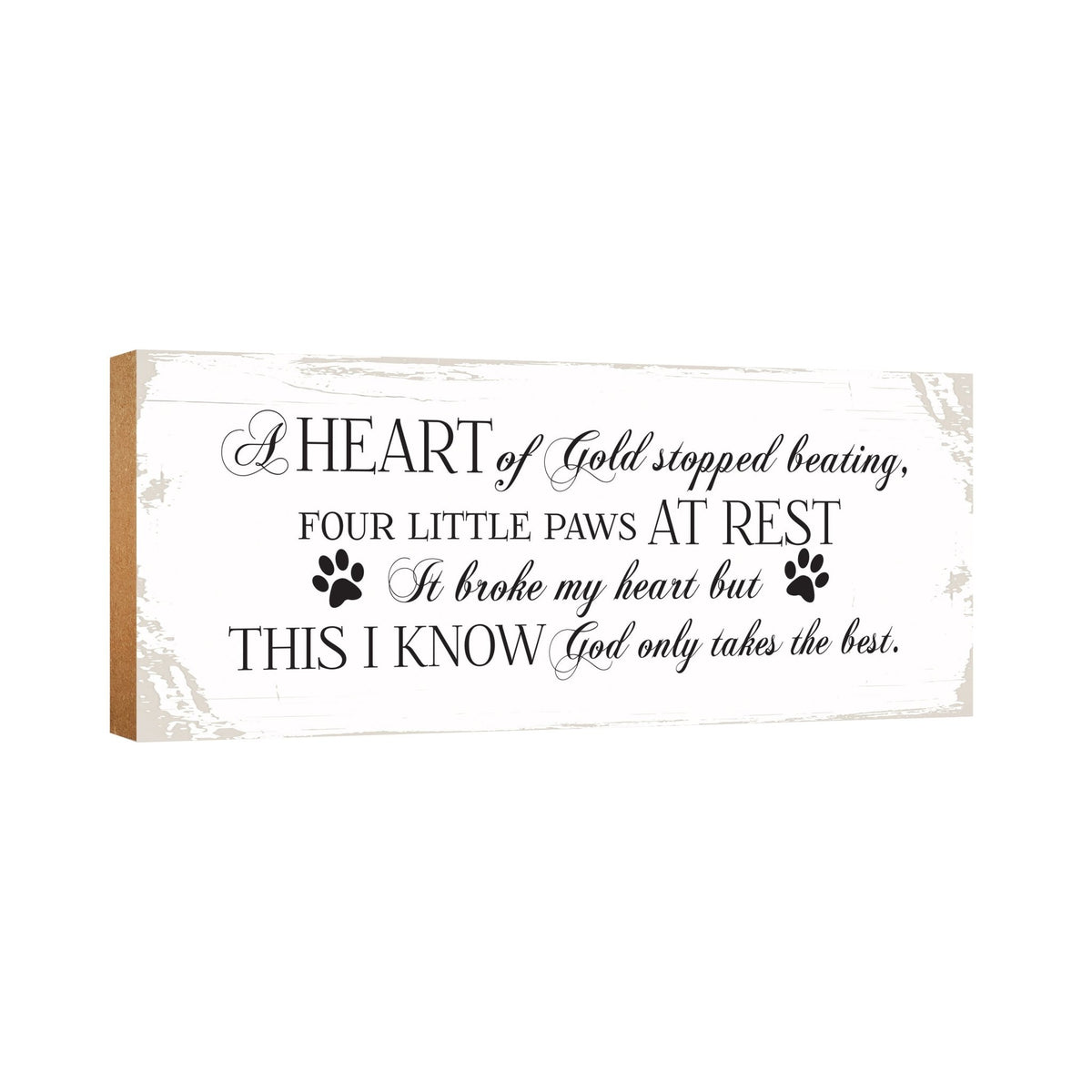 Pet Memorial shelf decor Plaque Décor - A Heart of Gold - LifeSong Milestones