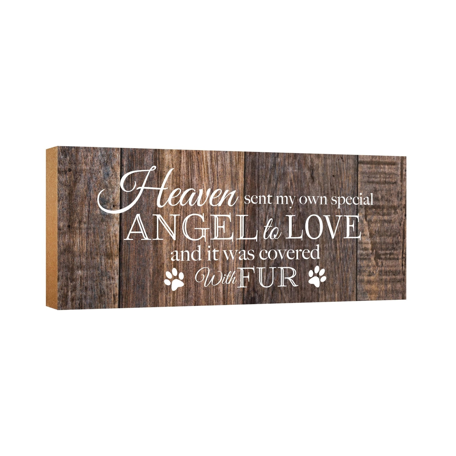 Pet Memorial shelf decor Plaque Décor - Heaven Sent My Own Angel - LifeSong Milestones