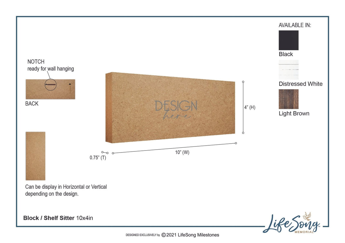 Pet Memorial shelf decor Plaque Décor - Heaven Sent My Own Angel - LifeSong Milestones