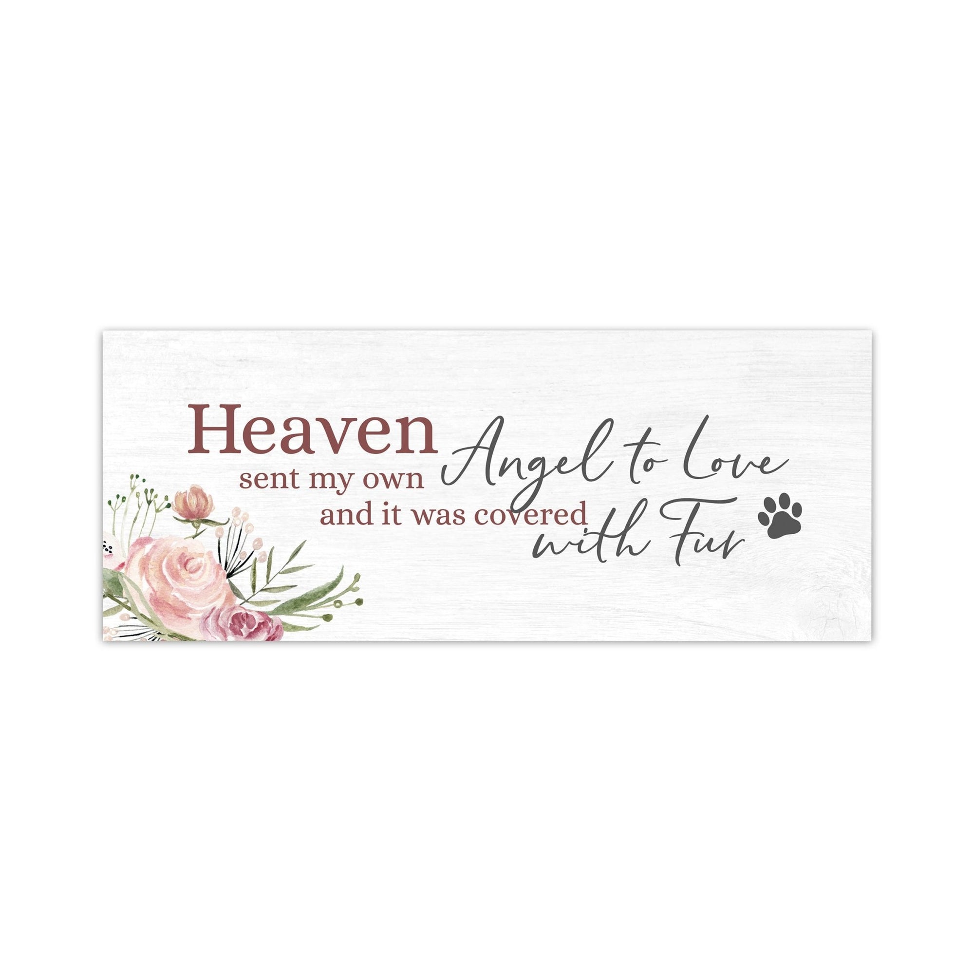 Pet Memorial shelf decor Plaque Décor - Heaven Sent My Own Angel - LifeSong Milestones