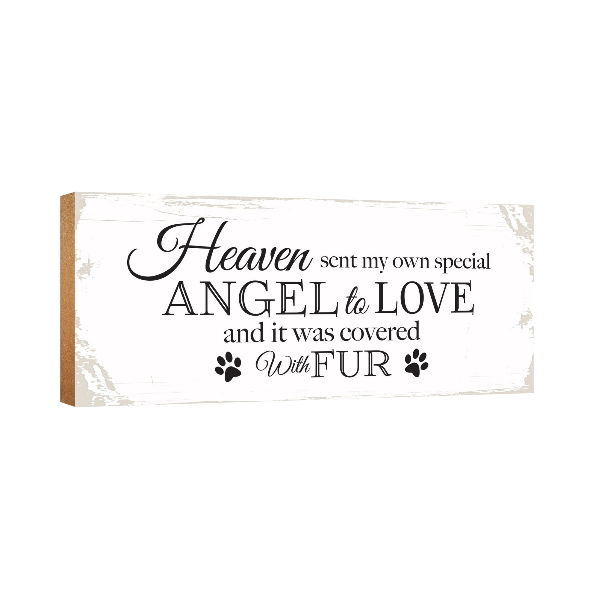 Pet Memorial shelf decor Plaque Décor - Heaven Sent My Own Angel - LifeSong Milestones