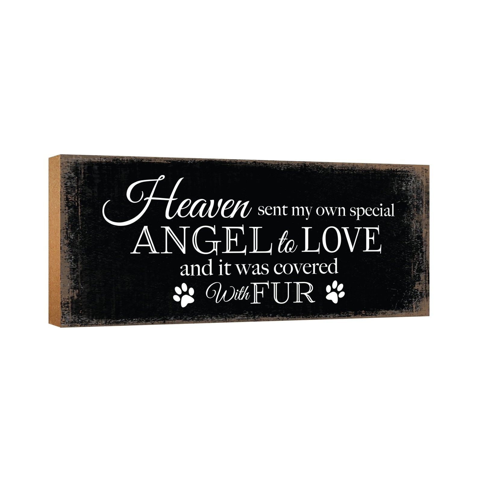Pet Memorial shelf decor Plaque Décor - Heaven Sent My Own Angel - LifeSong Milestones