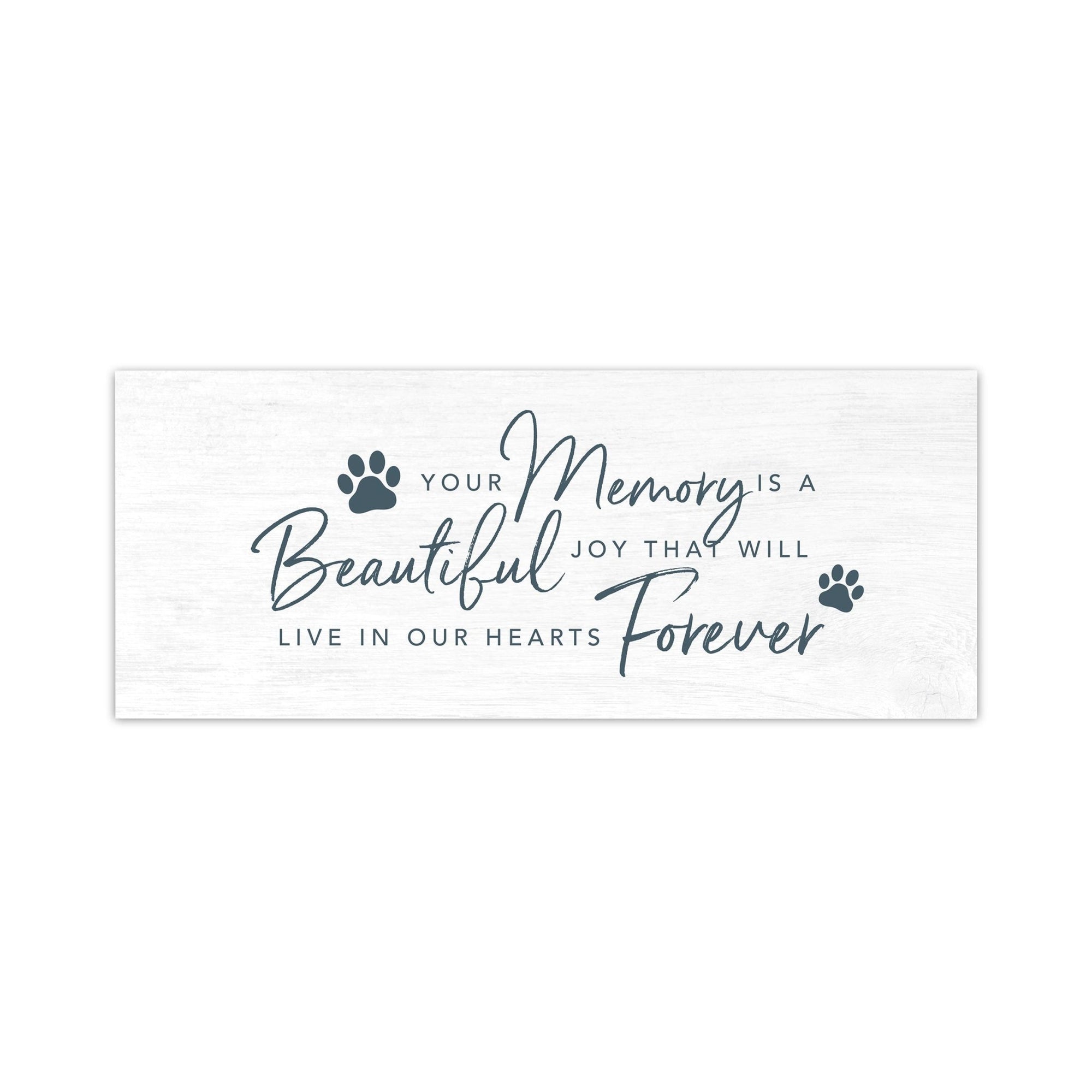 Pet Memorial shelf decor Plaque Décor - Your Memory Is A Beautiful Joy - LifeSong Milestones