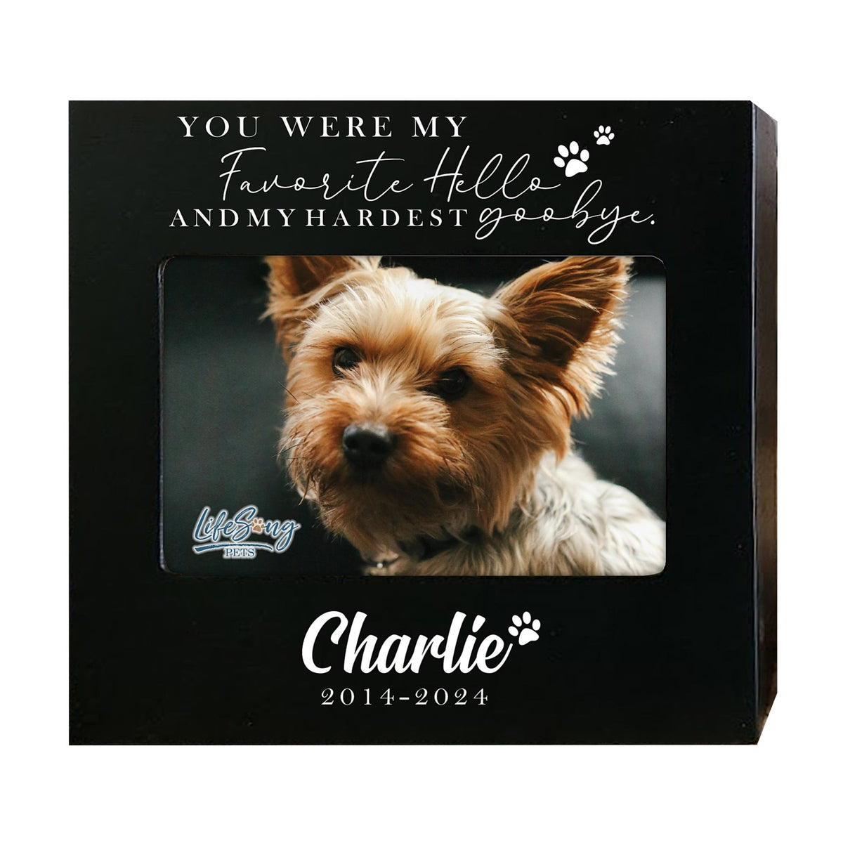 Photo Keepsake Pet Urn with Custom Design – Memorial for Dogs or Cats - You Were My Favorite - LifeSong Milestones