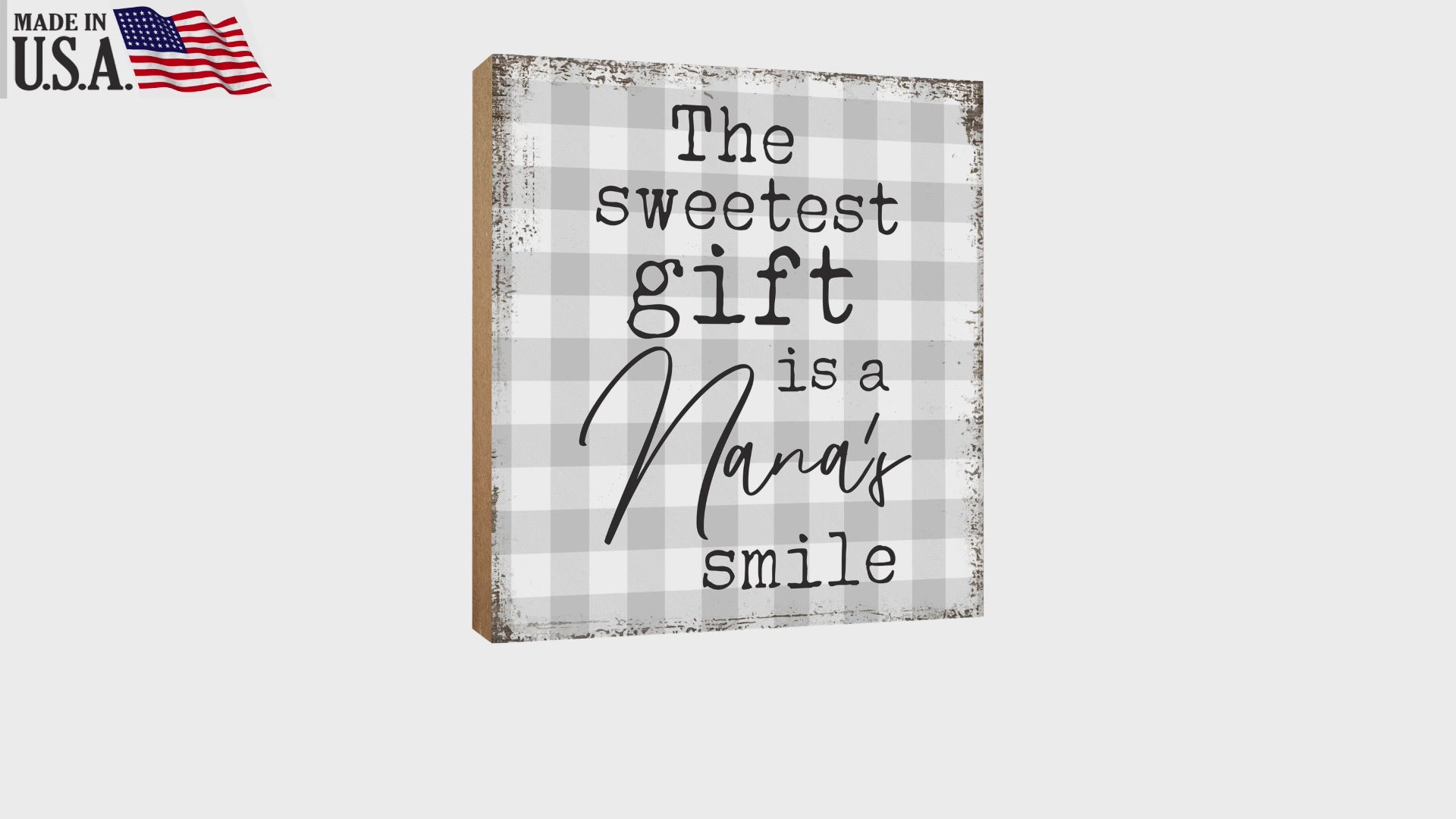Wooden Unique Shelf Decor and Table Top Signs for Grandmother - The Sweetest Gift