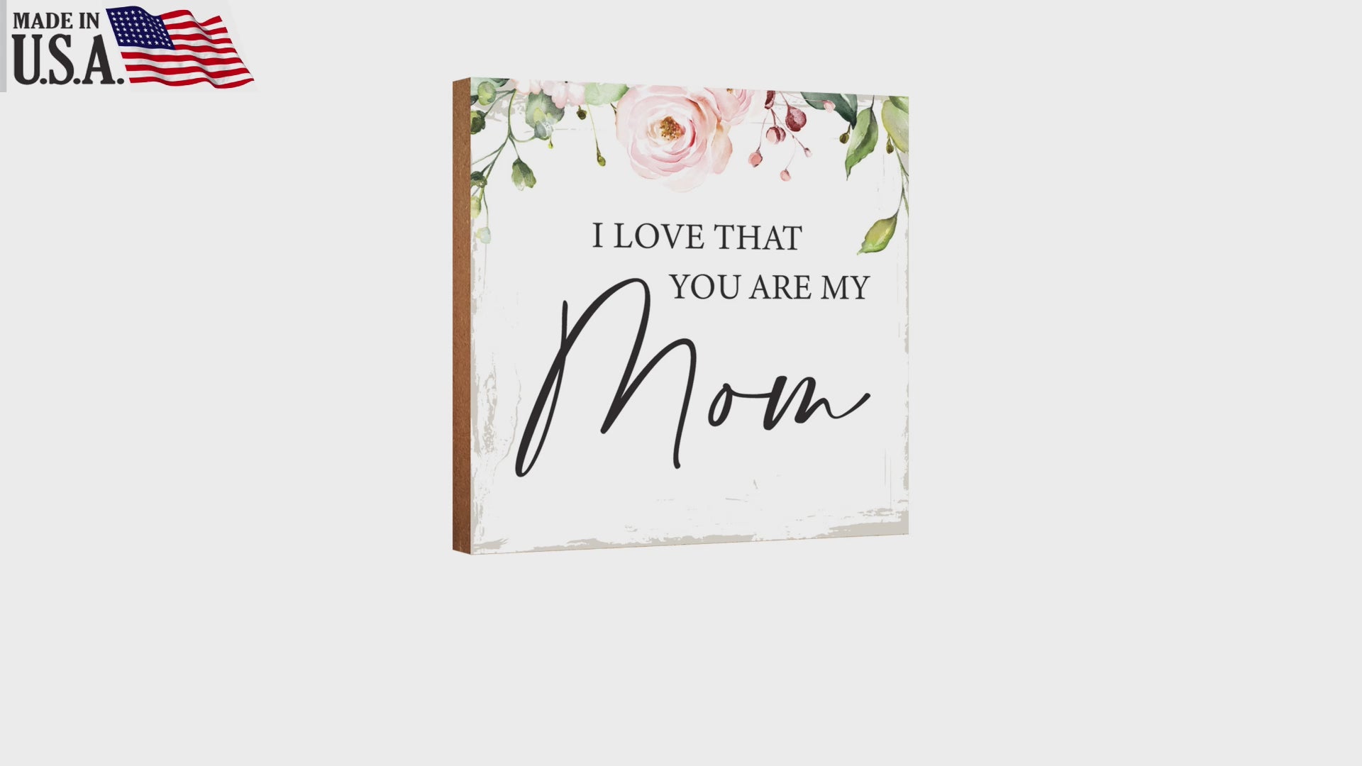 LifeSong Milestones Wooden Shelf Decor and Tabletop Signs Gift for Mother’s Day