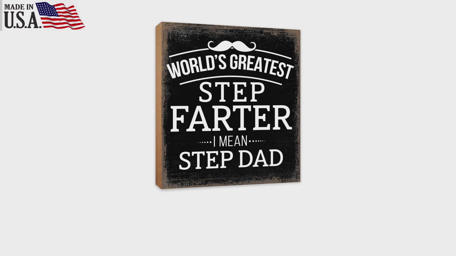 Wooden Tabletop and Shelf Décor Gift for Stepdad