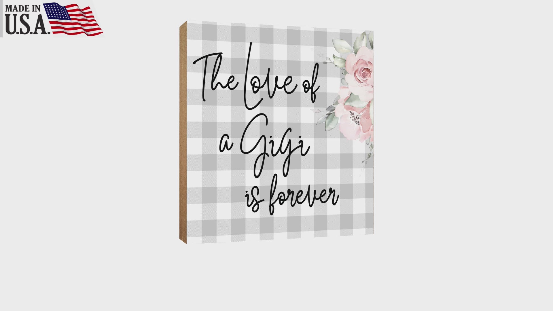 Wooden Unique Shelf Decor and Table Top Signs for Grandmother - The Loved Of A
