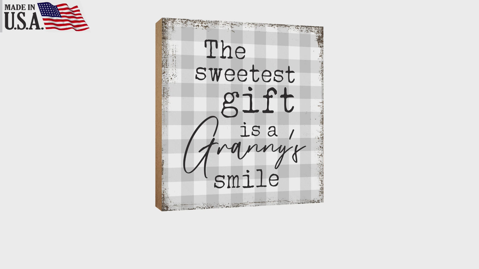 LifeSong Milestones Handcrafted Wooden Shelf Decor - Unique Mother's Day Gift for Grandmother