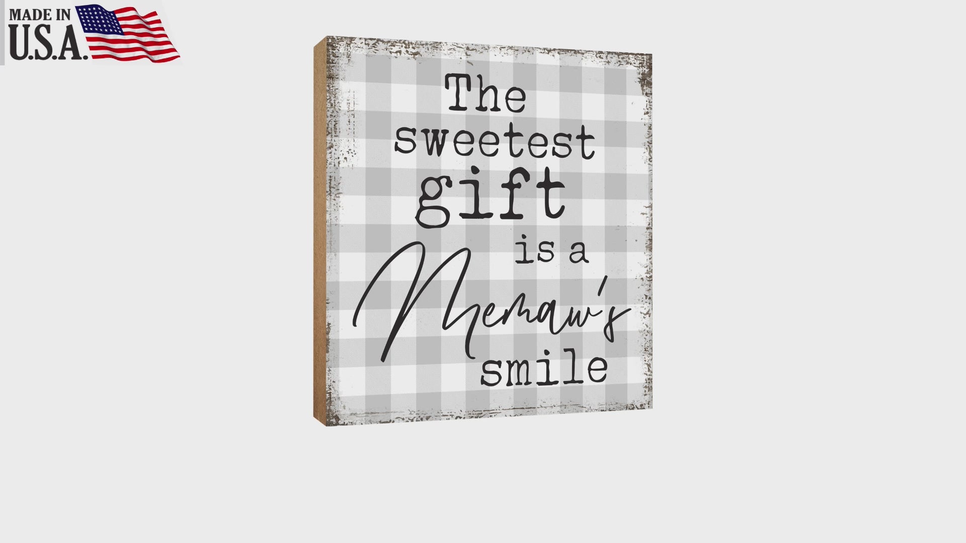 Wooden Unique Shelf Decor and Table Top Signs for Grandmother - The Sweetest Gift